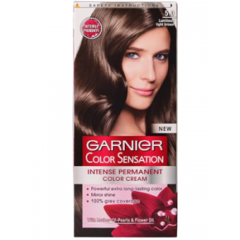 GARNIER Крем Краска COLOR SENSATION 5.0 Сияющий светло-каштановый от магазина МылоПорошок