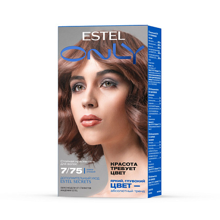 ESTEL ONLY Стойкая краска-гель для волос 7/75 Русый коричнево-красный от магазина МылоПорошок
