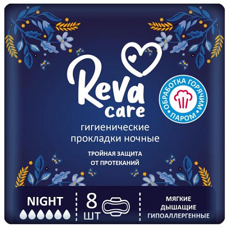 ✔️Reva care Прокладки 8шт Night  - купить за  в г. Махачкале