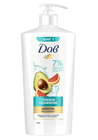 DOVE Шампунь 630мл Глубокое увлажнение от магазина МылоПорошок