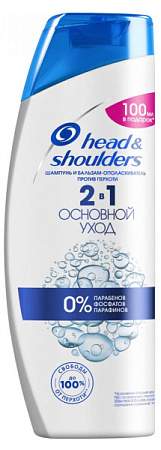 HEAD & SHOULDERS Шампунь 600мл 2в1 против перхоти Основной уход для нормальных волос от магазина МылоПорошок