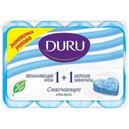 Duru 1+1 Soft Sens т/м Мор.мин. 4*90г/24 от магазина МылоПорошок