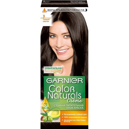 GARNIER Color Naturals Creme 3 Тёмный Каштан от магазина МылоПорошок