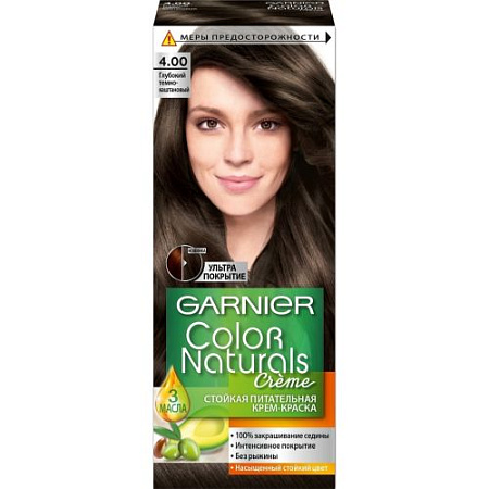 GARNIER Color Naturals Creme 4.00 Глубокий Тёмно-Каштановый от магазина МылоПорошок