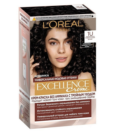 L'Oreal Paris Краски Excellence Крем 1U (Универсальный черный) от магазина МылоПорошок