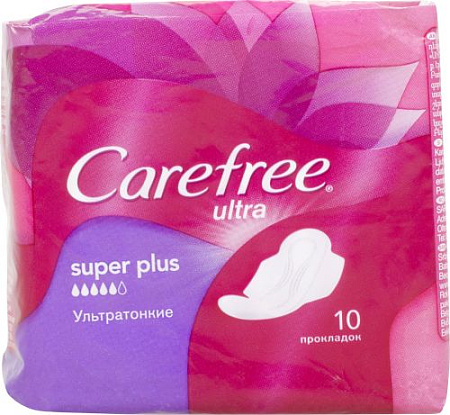 ✔️CAREFREE Прокладки 10шт Super plus - купить за  в г. Махачкале