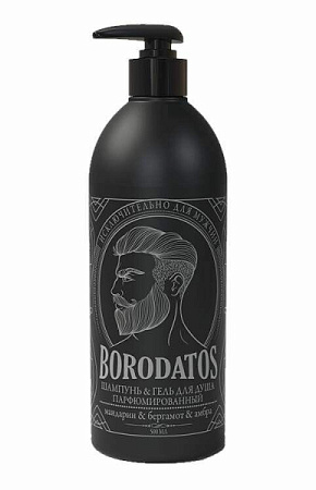 BORODATOS Шампунь-Гель д/душа 1000мл Мандарин,бергамот,амбра от магазина МылоПорошок