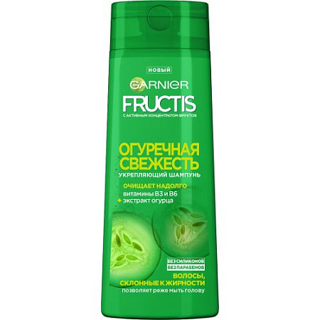 GARNIER Шампунь ФРУКТИС 400мл Огуречная Свежесть  от магазина МылоПорошок