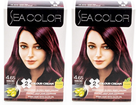 Sea Color Краска для волос (без аммиака) 4.65 wine red от магазина МылоПорошок