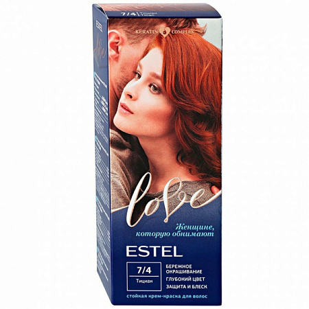 ESTEL LOVE Стойкая крем-краска для волос тон 7/4 Тициан от магазина МылоПорошок