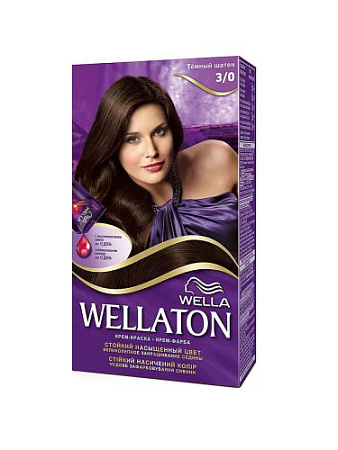 WELLATON Крем-краска для волос 3/0 Темный шатен от магазина МылоПорошок