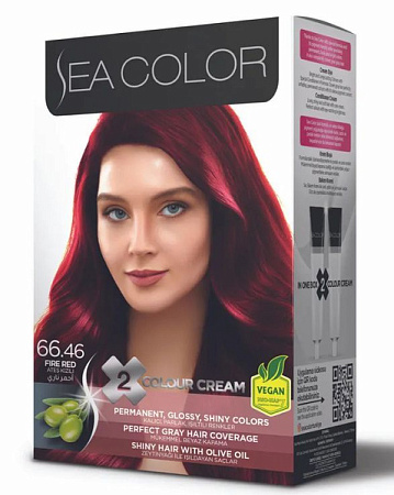 Sea Color Краска для волос (без аммиака) 66.46 Fire red от магазина МылоПорошок