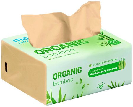 ✔️MARABU Салфетки бумажные 3х слойные 130шт Bamboo - купить за  в г. Махачкале