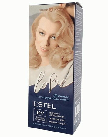 ESTEL LOVE Стойкая крем-краска для волос тон 10/7 Блондин сатиновый от магазина МылоПорошок