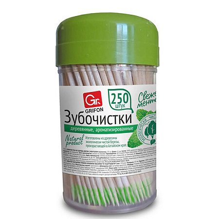 ✔️GRIFON Зубочистки с ментолом 250шт - купить за  в г. Махачкале