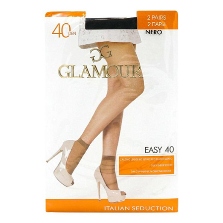 ✔️Glamour Носочки 40den 2 пары nero - купить за  в г. Махачкале