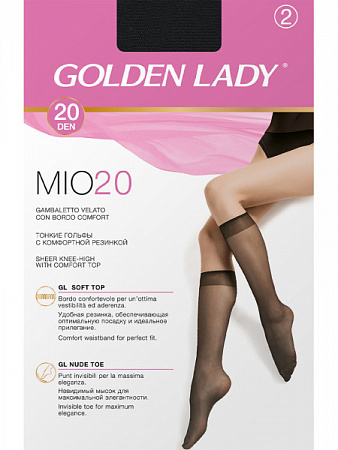 ✔️Golden Lady Гольфы 20den 2пары Nero Mio - купить за  в г. Махачкале