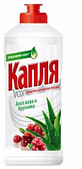 Капля Средство д/мытья посуды 500г Алоэ вера и брусника