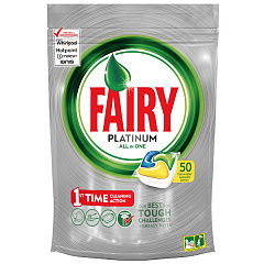 FAIRY Platinum All in 1 Ср-во д/мытья посуды в капсулах д/автом посудомоечных машин 50шт