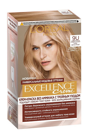 L'Oreal Paris Краски Excellence Крем 9U (Универсальный очень светло-русый) от магазина МылоПорошок