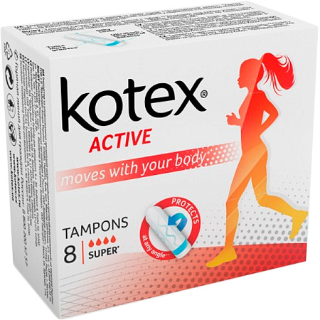 ✔️Kotex Тампоны 8шт Эктив  - купить за  в г. Махачкале