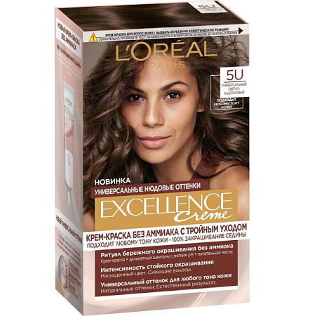 L'Oreal Paris Краски Excellence Крем 5U (Универсальный Светло-к) от магазина МылоПорошок