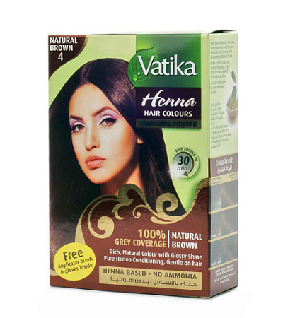 Dabur Vatika  Хна для окраски волос 60гр коричневая1/24 от магазина МылоПорошок