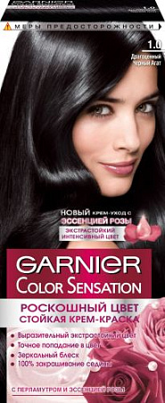 GARNIER Крем Краска COLOR SENSATION 1,0 Драгоценный черный Агат от магазина МылоПорошок