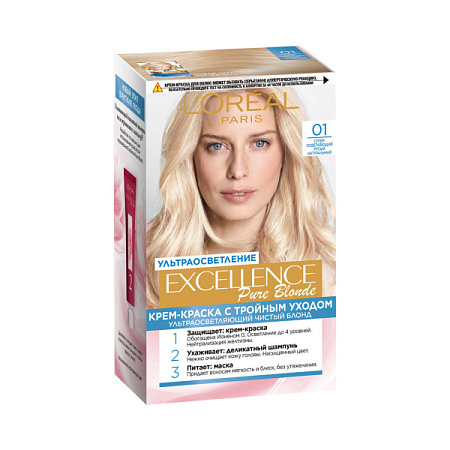 L'Oreal Paris Краски Excellence Крем 01 (супер осветляющий русый натуральный) от магазина МылоПорошок