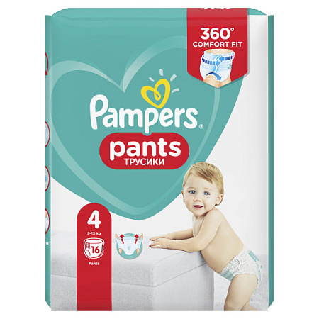✔️PAMPERS Трусики pant №4 9-15кг 16шт - купить за  в г. Махачкале