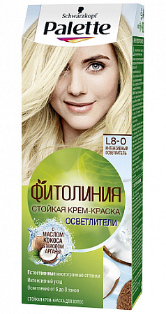 Palette Фитолиния Краска L8-0 Интенсивный осветлитель с маслом кокоса  и маслом арганы от магазина МылоПорошок
