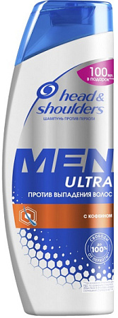 HEAD & SHOULDERS Шампунь 600мл против перхоти Ultra против выпадения волос с кофеином  от магазина МылоПорошок