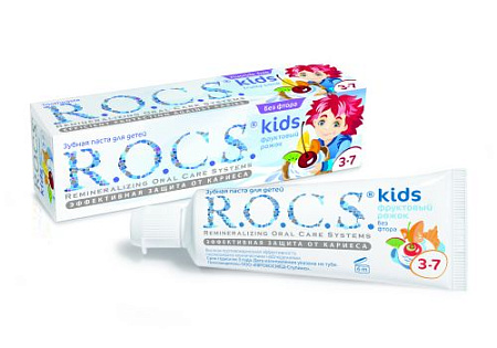 ✔️R.O.C.S.Зубная паста детская 4-7 лет Фруктовый рожок 45гр - купить за  в г. Махачкале