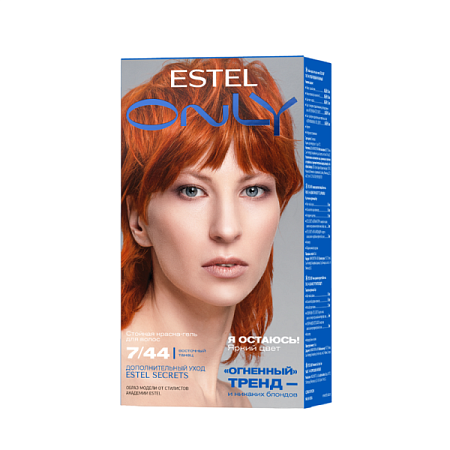 ESTEL ONLY Стойкая краска-гель для волос 7/44 Русый медный интенсивный от магазина МылоПорошок