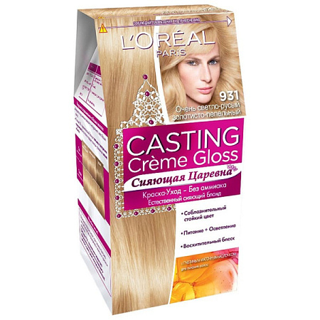 L'Oreal Paris Краски Casting Crème Gloss Крем 931 (Очень светло-русый золотисто-пепельный) от магазина МылоПорошок