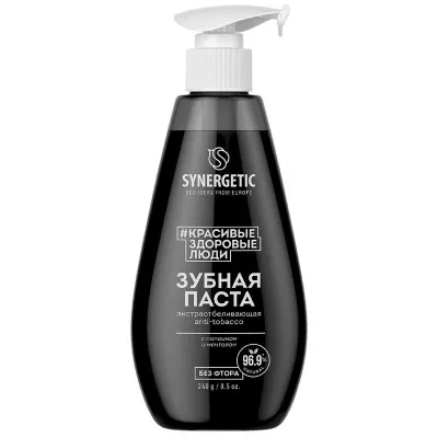 ✔️SYNERGETIC Зубная паста 240г Экстраотбеливающая - купить за  в г. Махачкале
